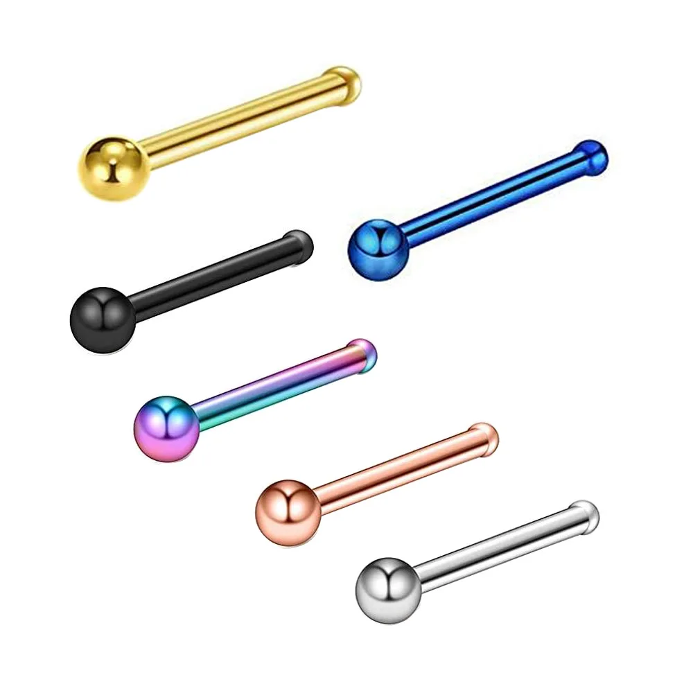 Body Jewelry Surgical Steel - 6 Stück 20G 316L Chirurgenstahl Gebogener