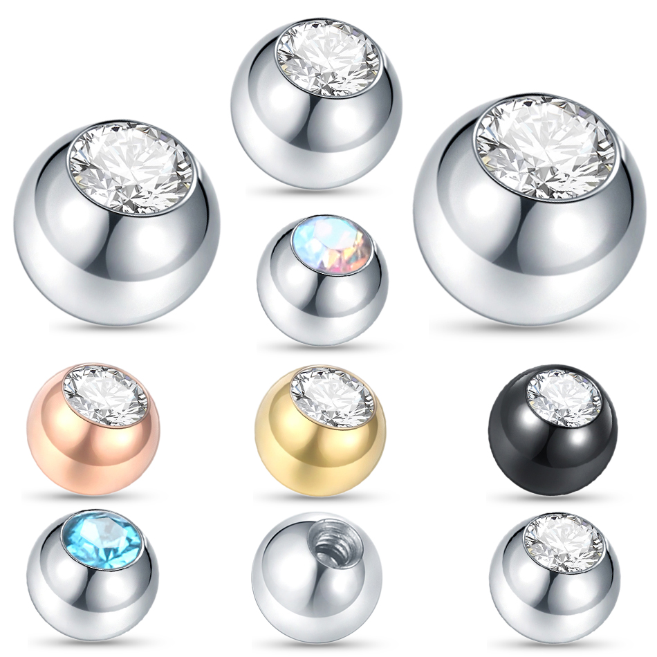 Body Jewelry Replacement Ball - 10PC Edelstahl Schraube Kugeln Ersatz Für