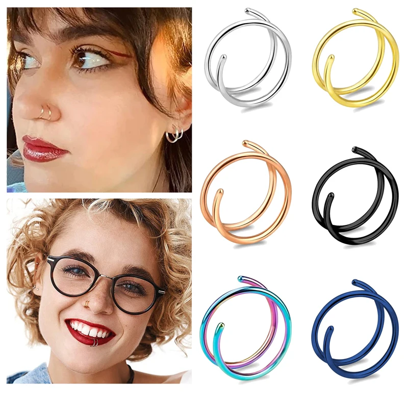 6 Stück/Set, 20G, Nasenring au – Body Jewelry Surgical Steel Bewertung und Preis