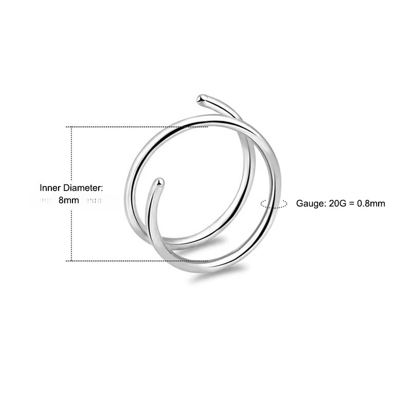 6 Stück/Set, 20G, Nasenring au – Body Jewelry Surgical Steel Bewertung und Preis
