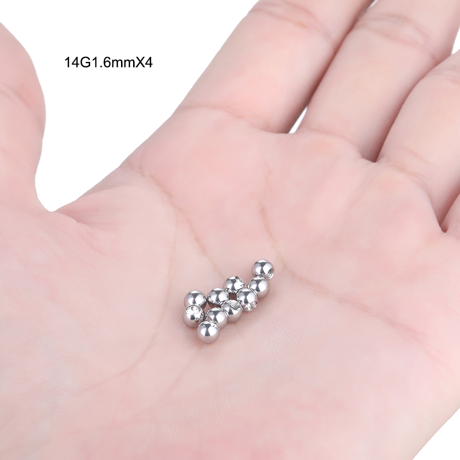 10PC Edelstahl Schraube Kugeln – Body Jewelry Replacement Ball Bewertung und Preis